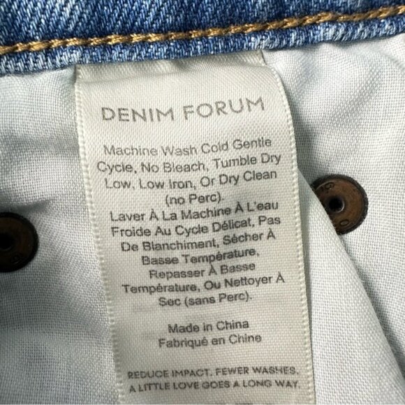 Denim Forum The Yoko High Rise Slim Jeans Size 24 Medium Light wash - Picture 9 of 12